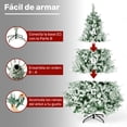 thumbnail image 2 of Arbol Navidad Nevado 1.90m Pino Navideño Escarcha Nieve Frondoso Ramas Nevadas, 2 of 8
