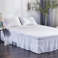 thumbnail image 5 of Clispeed Elastic Bed Shirt Ruffled Polyester Dust Ruffle Adults Bedroom Decoration 1Pcs, 5 of 6