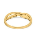 thumbnail image 5 of Yellow Tone, Simulated Cubic Zirconia Size-9 Infinity Twisted Half Eternity Wedding Band Ring 925 Sterling Silver, 5 of 7