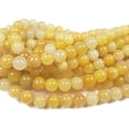 thumbnail image 3 of 12mm Yellow Jade Round Beads Genuine Gemstone Natural Jewelry Making, 3 of 4