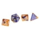 thumbnail image 5 of Juego de 7 dados acrílicos poliédricos D4-D20 para fiestas. Azul amarillo, 5 of 7