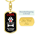 thumbnail image 3 of Pyrenean Mastiff Stainless Steel or 18k Gold Premium Swivel Dog Tag Keychain, 3 of 16