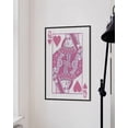 thumbnail image 5 of HAUS AND HUES Pink Queen of Hearts | Queen Poster Aesthetic Pictures for Wall Posters for Bedroom, Aesthetic Pink Art, Girls Pink Wall Decor | UNFRAMED 24” x 36”, 5 of 6