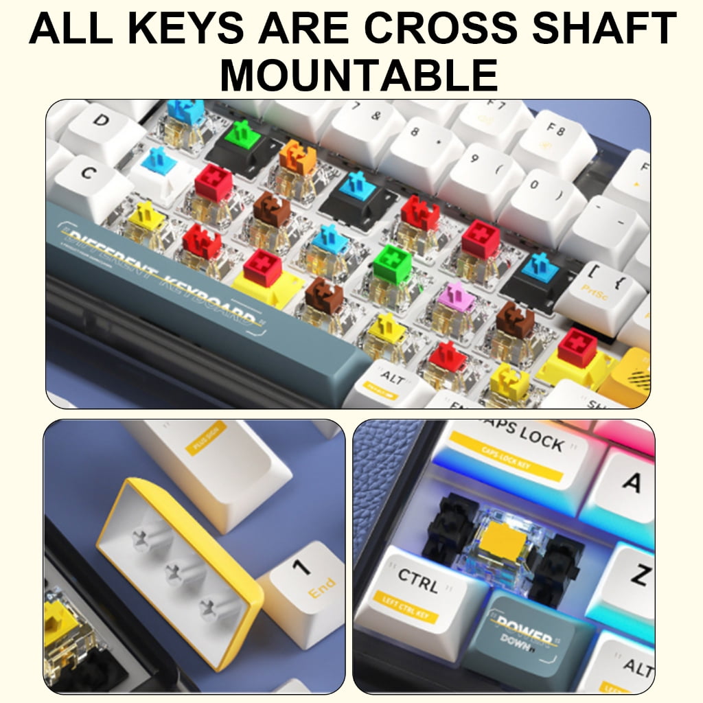 Customizable Korean Keycaps for 61/64/68/75//98/104/108 Mechanical Keyboards Easy Installation Keycaps