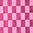 thumbnail image 1 of Ahgly Company Indoor Square Checkered Pink Modern Area Rugs, 5' Square, 1 of 4