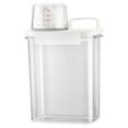 thumbnail image 1 of Maoww ABS Boîte de Rangement de Poudre de Lavage de Remplacement Transparent Résistant à l'Humidité Rechargeable Large Bouche Poignée de Levage Conteneur 1800ml, 1 of 9