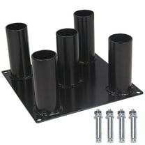 Barbell Holder Vertical, Barbell Storage Rack Fit for 2" Olympic Bars, Hex Bars, Trap Bars, Curl Bars, Triceps bars, Holds 5 Bars