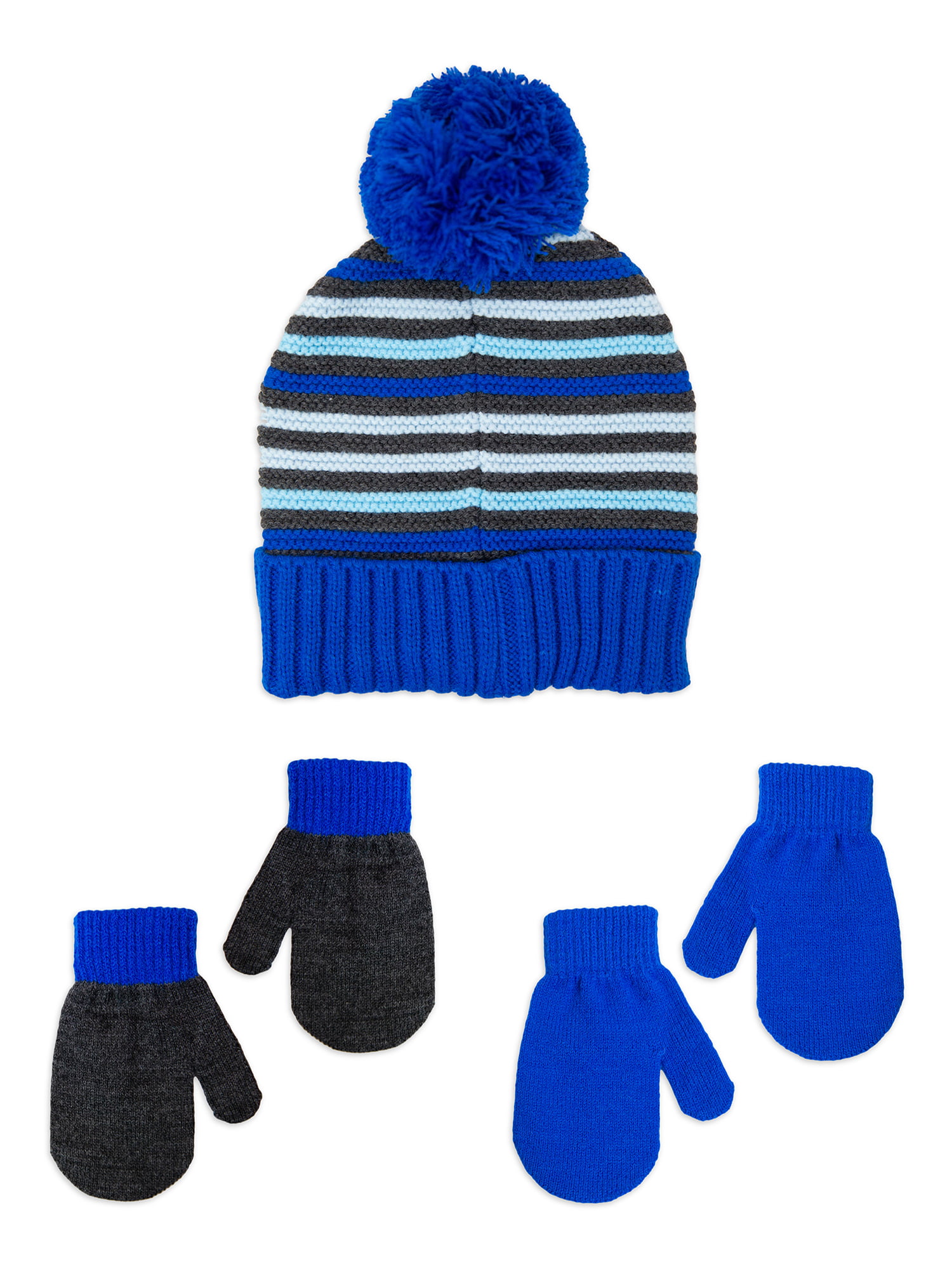 Cocomelon Toddler BOYS One Size Beanie Hat Mittens Set JJ Rainbow New With Tags