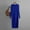 004 Blue, variant on Women's Long Sleeve Ribbed Knit Sweater Dress Casual Crew Neck Slim Fit Side Split Knitted Midi Dress