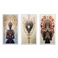 thumbnail image 2 of Designart "Yoruba Goddess of Love in Vintage Style II" African American Woman Framed Wall Art Set Of 3 - Brown Woman African American Frame Gallery Set For Office Decor, 2 of 6