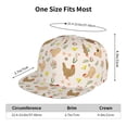 thumbnail image 6 of Daiia Chicken Family print Flat Bill Hats Flat Brim Trucker Cap Baseball Cap Adjustable Classic Low Profile Hat Unconstructed Plain Cap, 6 of 9
