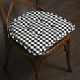 thumbnail image 2 of Checkered Memory Foam U-Shape Non-Slip Chair Cushion Pad 6 Pack - Black/White, 2 of 6