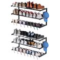 thumbnail image 1 of Zapatero de pared Jchccu de 3 niveles con capacidad para 24 pares, negro, 1 of 7