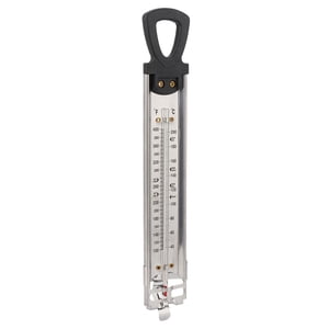 Candy  Transparent PVC Housing Fahrenheit Celsius Display Hanging Hole Design for Home Kitchen and Candy Temperature Measurement