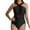 Black, variant on YEAHITCH Women's Swimsuit,Juniors Swimwear,Swimwear Clearance,Hybrids,Mid WaistGreen,XS (US:2)