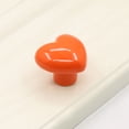 thumbnail image 2 of KYAIGUO Cabinet Knobs Heart-Shaped Door Pulls Kitchen Ceramic Knobs for Dresser Drawers No Punching Knobs 2PCS(Orange), 2 of 5