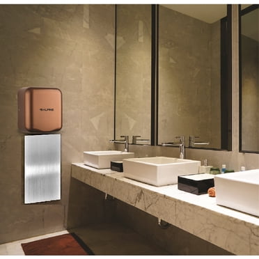 Alpine Industries Hemlock Copper 120-Volt High Speed Dry Commercial Automatic Electric Hand Dryer with Wall Guard
