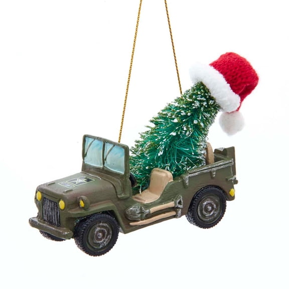 Kurt Adler U.S. Army Vehicle with Christmas Tree Ornament