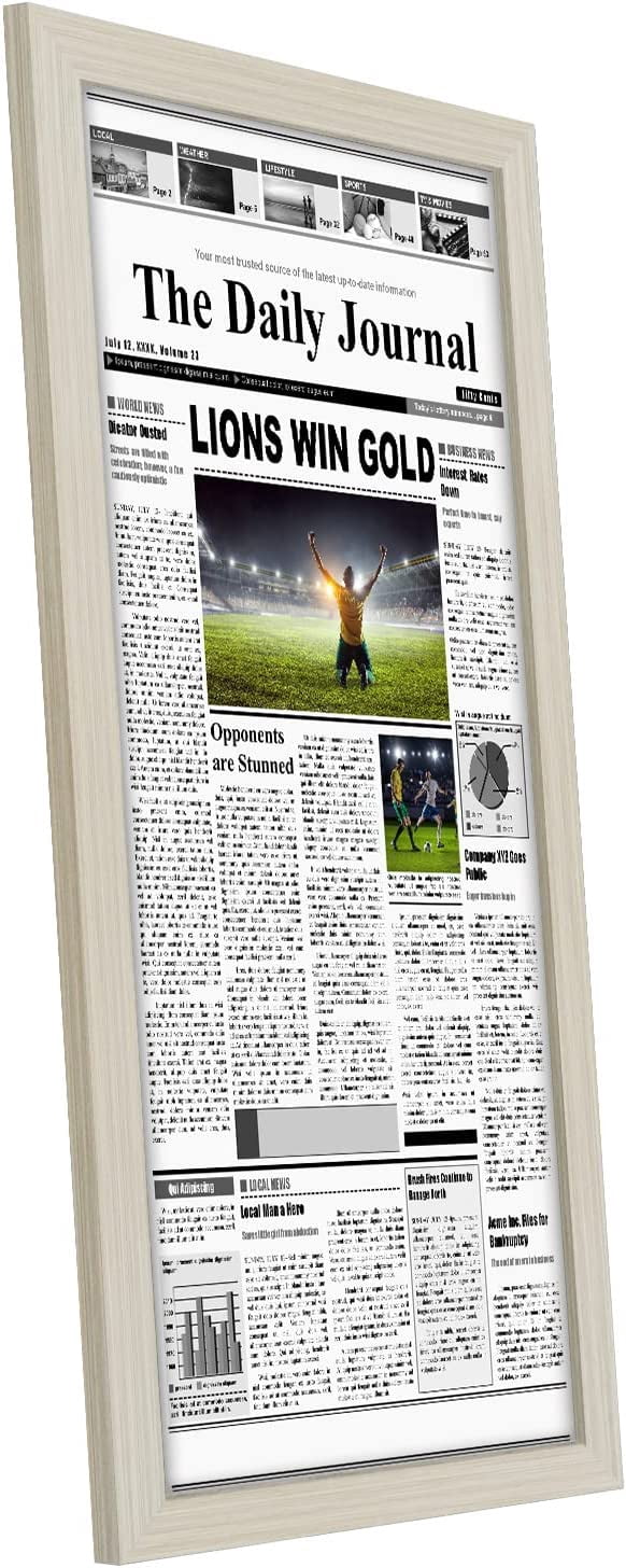 Americanflat 11x22 Frame - Assorted Media Cover Frame - Hanging Hardware Included - Fits 11x22 Inch Newspapers