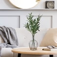 thumbnail image 7 of Elements Artificial Olive Branch Arrangement in Clear Glass Vase, Realistic Look and Feel, 7 of 7