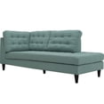 thumbnail image 1 of Modway Empress Upholstered Polyester Fabric Right Facing Chaise in Laguna, 1 of 5