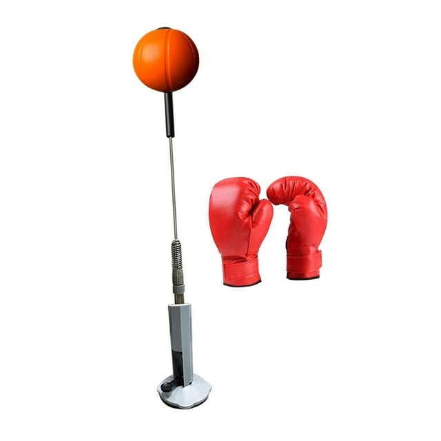 DYNWAVECA Sac de Boxe à Balles de Réaction Hauteur Réglable avec Gants pour Sport Mma Exercice Entraînement pour Adultes