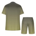 thumbnail image 4 of UVEASISHA 2 Piece Outfits for Men Gradient Print Tshirt Drawstring Sweatpant Big and Tall Summer Outfits Army Green XXXL, 4 of 5