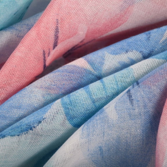 CHEGUTA Scarf for Women Winter Scarf,Women's Floral Printed Paris Gauze Tie Sunproof Cape Large Scarves