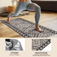 thumbnail image 4 of Black Geometric Diamond Pattern Hot Yoga Mat Towel Non Slip for Hot Yoga - Quick-Drying Yoga Mat Cover with 4 Corner Pockets with Travel Bag - Hot Yoga Towel Non Slip 74"x26", 4 of 6