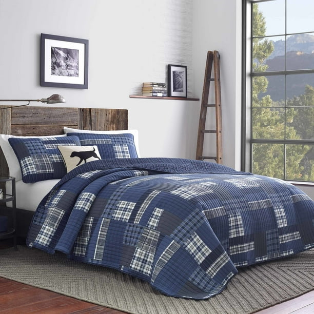 Eddie Bauer Eastmont Navy Quilt Set, Twin