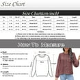 thumbnail image 3 of TAIAOJING Womens Tops Crew Neck Shirts Long Sleeve Blouse Button Down Shirts Roll Up See Through Sleeve Casual Plain Lace Tee Shirts, 3 of 8