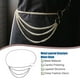 thumbnail image 5 of Cadena de cintura en capas Qarigey accesorios de vestir para mujer plata, 5 of 6