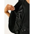 thumbnail image 5 of DARING DIVA Women's Velvet Shawl Lapel Collar Open Front Cardigans S Black, 5 of 6