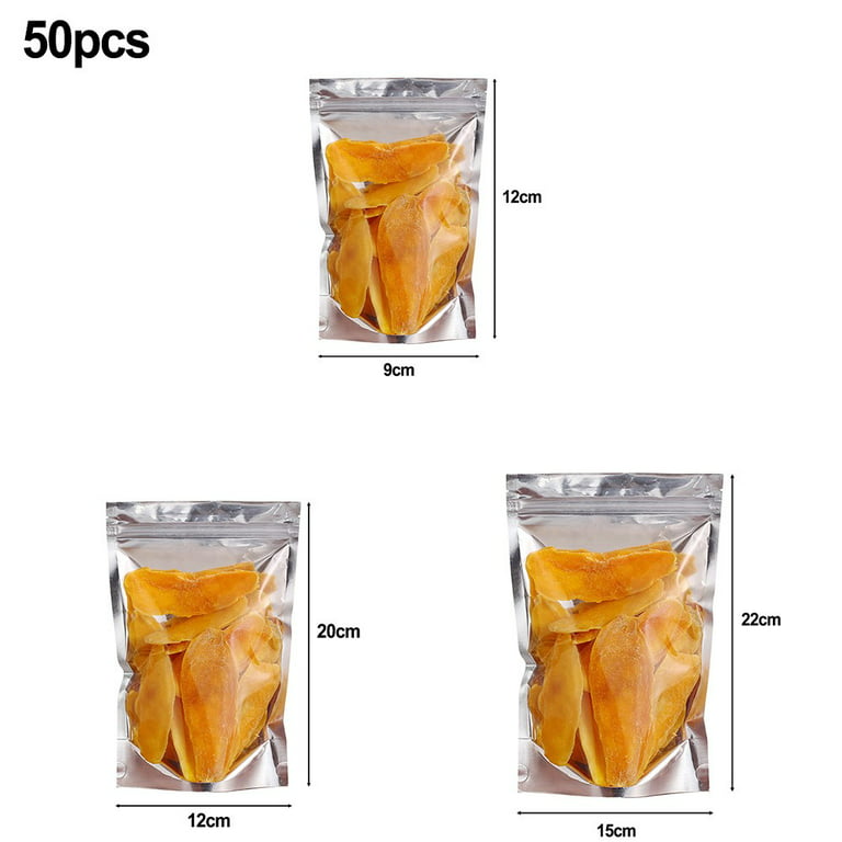 60 Wallaby Stand up Mylar Bags with Zipper Bundle 1 Gallon 7.5 Mil with 60  400cc Food Safe - Silver 
