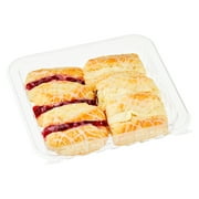 Marketside Cherry and Cheese Butterfly Danish, 12 oz Clamshell, 6 Pastries