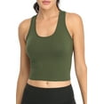thumbnail image 4 of Porvike Crop Tops for Women Workout Tanks Racerback Cropped Yoga Shirts 3 Pack, 4 of 7