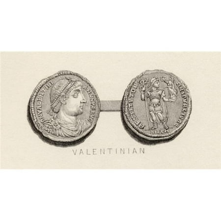 Posterazzi DPI1857178 Coin From The Time of Valentinian Flavius Valentinianus A.D. 321-375. Roman Emperor Poster Print, 20 x (10 Best Roman Emperors)
