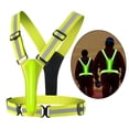 thumbnail image 3 of Chaleco reflectante LED, tiras LED de doble cara recargables, equipo de elástico para caminar de noche, correr, trabajador, ciclismo, hombres, mujeres, andadores Amarillo Zulema Chaleco reflectante para correr, 3 of 8