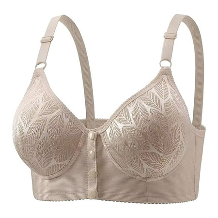 Price Explosion: Sports Bra for Women  Sujetador deportivo para Mujer  Women s Solid Color Steel Ring Oversized Gathering Underwear Daily Bra SOPATENOR Gray M
