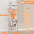 thumbnail image 4 of M MZG 8-Tier Adjustable Chrome Metal Shelving Unit, 23.6 x 13.8 x 79.5 inch, 2000 lbs Capacity Wire Rack for Kitchen Garage Basement, 4 of 8