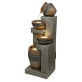 thumbnail image 5 of Alpine Corporation 4 Tier Pots with Stones Fountain with LED Lights, 5 of 5