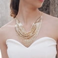 thumbnail image 3 of Metallic Sequin Bandanas Scarf Punk Metallic Neck Scarf Club Party Neckwear Rhinestone Triangle Scarf for Women Gold, 3 of 7