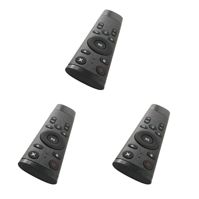 ZLight Replacement for Android Box PC Voice Control Gyro Sensing Game Gyro Sensing Game Wireless Remote Controller black 3Set