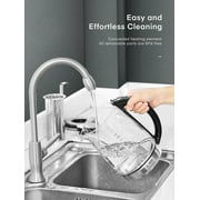 FOHERE Electric Tea Kettle, Electric Kettle Temperature Control with 9 Presets, 2Hr Keep Warm, Removable Tea Infuser,Silver Stainless Steel Glass Boiler, BPA Free, 1.7L