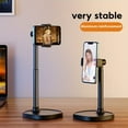 thumbnail image 4 of DEBGFS Universal Waterproof Aluminum Phone Stand - Adjustable Rotatable for Live Streaming Selfies & Overhead Viewing,White Pro, 4 of 7