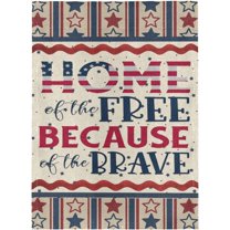 4th of July Independence Day Garden Flag Memorial Day Blue Star Red American Double Sided Flags 28" x 40" Patriotic Brave Home of Free Large Flag House Banner Yard Outdoor Porch Decorations