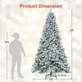 thumbnail image 3 of Gymax 9ft Snow Flocked Hinged Artificial Christmas Tree Unlit Holiday Decor, 3 of 10