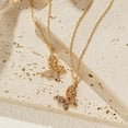 thumbnail image 2 of Zhuge Colgante de collar hecho a mano, colgante de mariposa hueca blanca con circonita (oro), 2 of 3