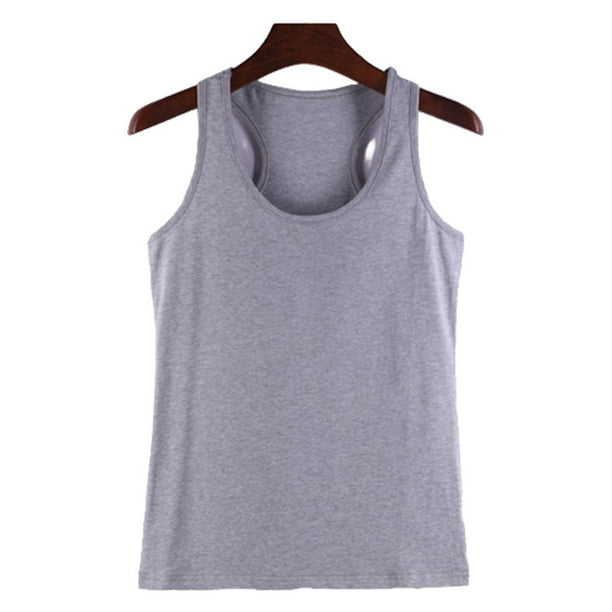 Guardurnaity Chaleco de algodón para mujer, ropa sin mangas, camiseta transpirable, tirantes, camisas de fondo exterior, accesorios, negro S Prendas para la parte del cuerpo Gris METRO Guardurnaity AP010463-26B