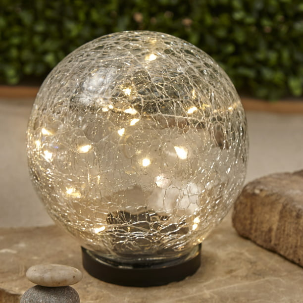 Solar Le Garden Globe With Fairy, Large Outdoor Globe Lights